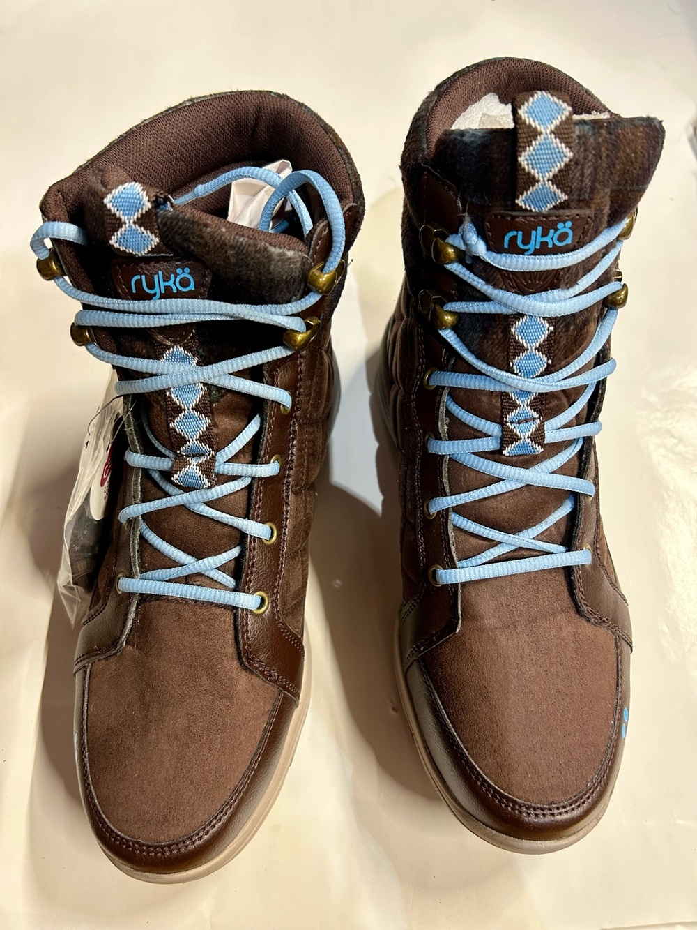 Ryka Aurora Women's
Quilted Lightweight
Sneaker Boots Brown
Blue Size 9W NWT ®